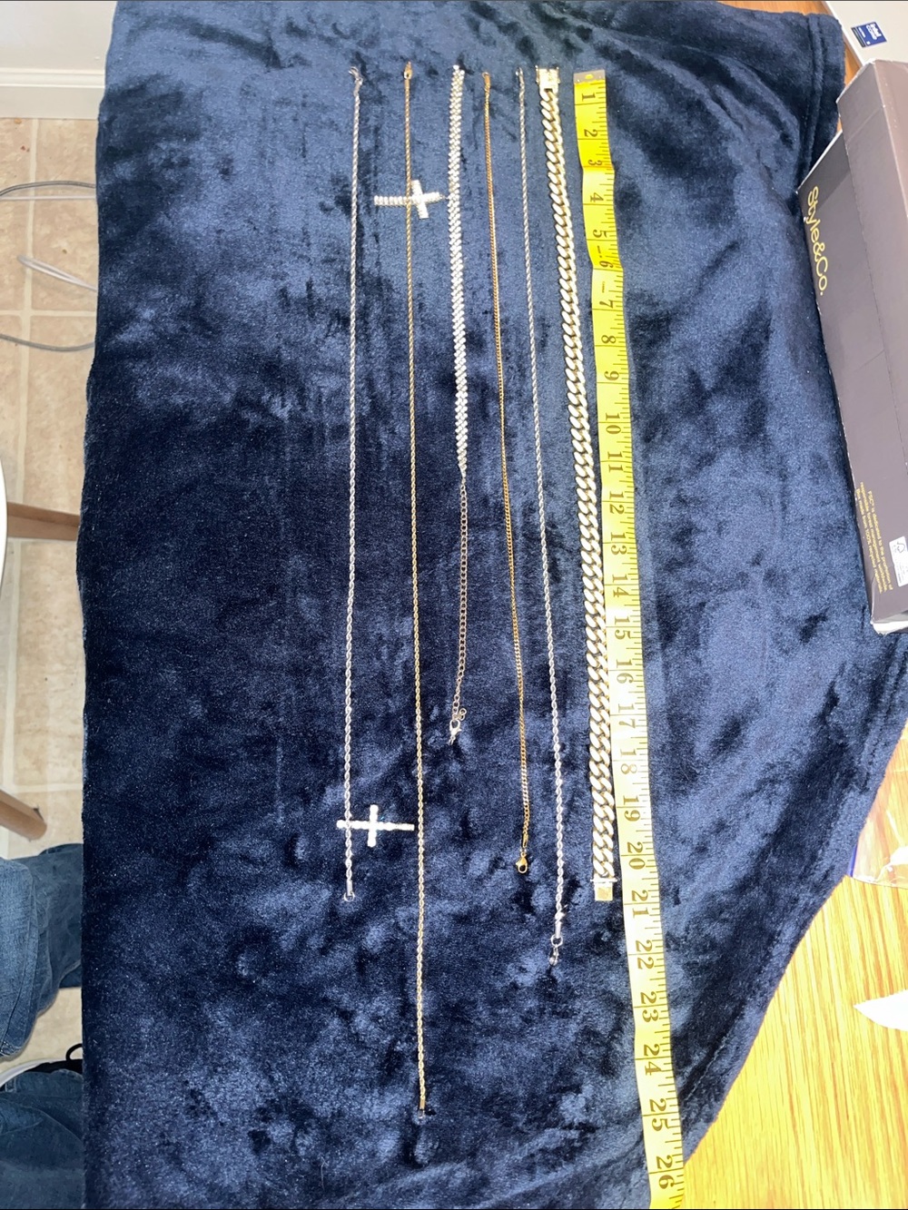 Mixed Metal Menās Necklace Set - Gold & Silver Allotment W/GLD Chain